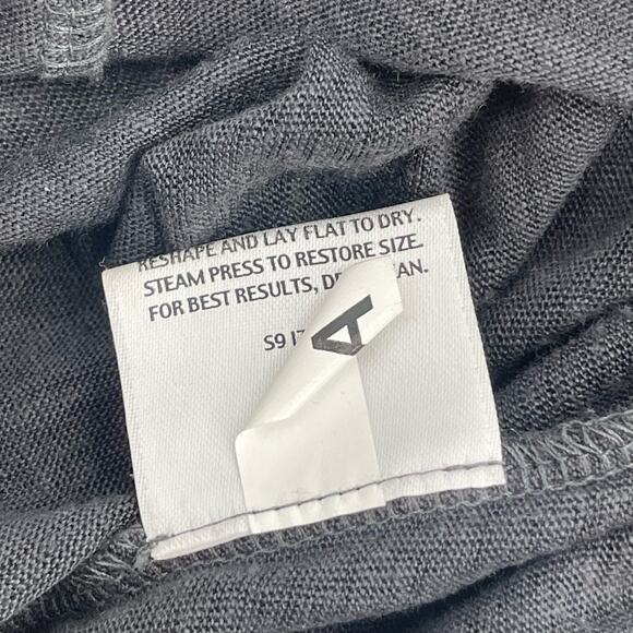 EILEEN FISHER Size Petite Large Skirt Gray Grey 100% Linen Stretch Waist Light - Picture 8 of 8